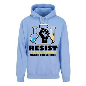 Resist Science is Power March for Science Fist Logo Unisex Surf Hoodie