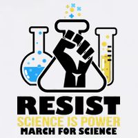 Resist Science is Power March for Science Fist Logo Garment-Dyed Sweatshirt