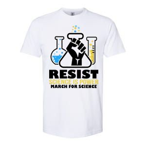 Resist Science is Power March for Science Fist Logo Softstyle CVC T-Shirt