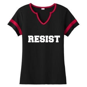 RESIST The Resistance Anti Donald Trump Love Trumps Hate Ladies Halftime Notch Neck Tee