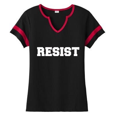 RESIST The Resistance Anti Donald Trump Love Trumps Hate Ladies Halftime Notch Neck Tee