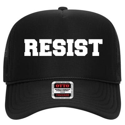 RESIST The Resistance Anti Donald Trump Love Trumps Hate High Crown Mesh Back Trucker Hat