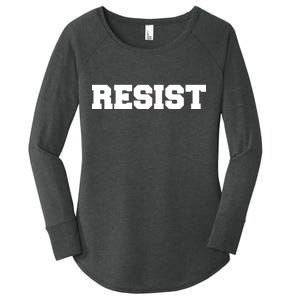 RESIST The Resistance Anti Donald Trump Love Trumps Hate Women's Perfect Tri Tunic Long Sleeve Shirt