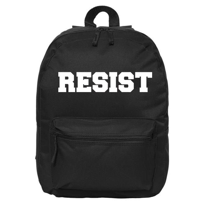 RESIST The Resistance Anti Donald Trump Love Trumps Hate 16 in Basic Backpack