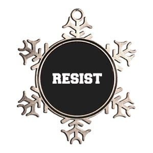 RESIST The Resistance Anti Donald Trump Love Trumps Hate Metallic Star Ornament