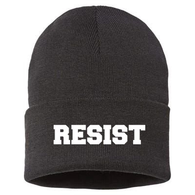 RESIST The Resistance Anti Donald Trump Love Trumps Hate Sustainable Knit Beanie