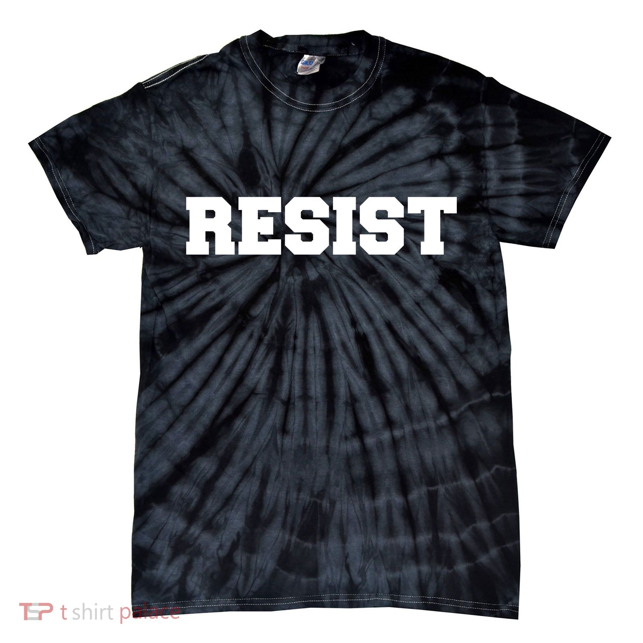 RESIST The Resistance Anti Donald Trump Love Trumps Hate Tie-Dye T-Shirt