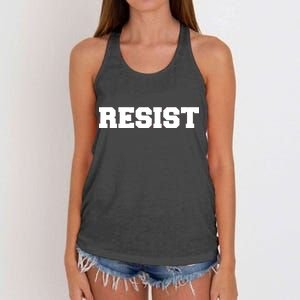 RESIST The Resistance Anti Donald Trump Love Trumps Hate Women's Knotted Racerback Tank