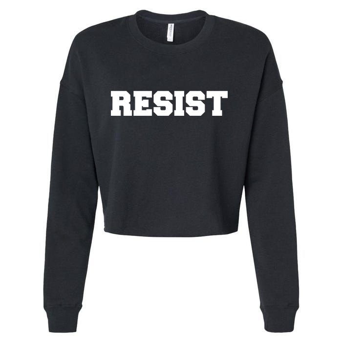 RESIST The Resistance Anti Donald Trump Love Trumps Hate Cropped Pullover Crew