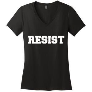 RESIST The Resistance Anti Donald Trump Love Trumps Hate Women's V-Neck T-Shirt