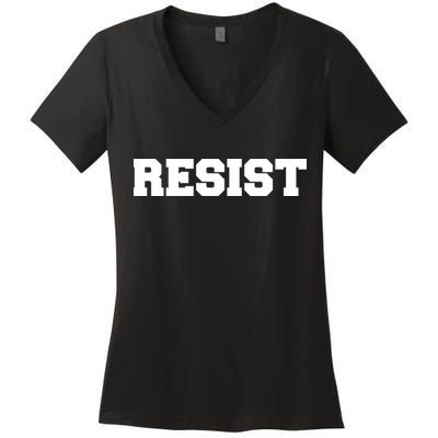RESIST The Resistance Anti Donald Trump Love Trumps Hate Women's V-Neck T-Shirt