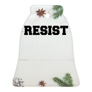 RESIST The Resistance Anti Donald Trump Love Trumps Hate Ceramic Bell Ornament