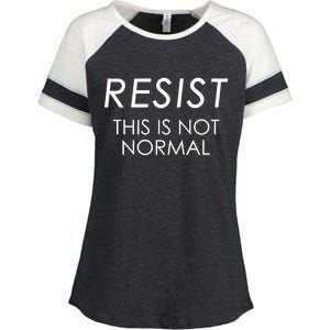 Resist This is Not Normal Anti Trump Enza Ladies Jersey Colorblock Tee