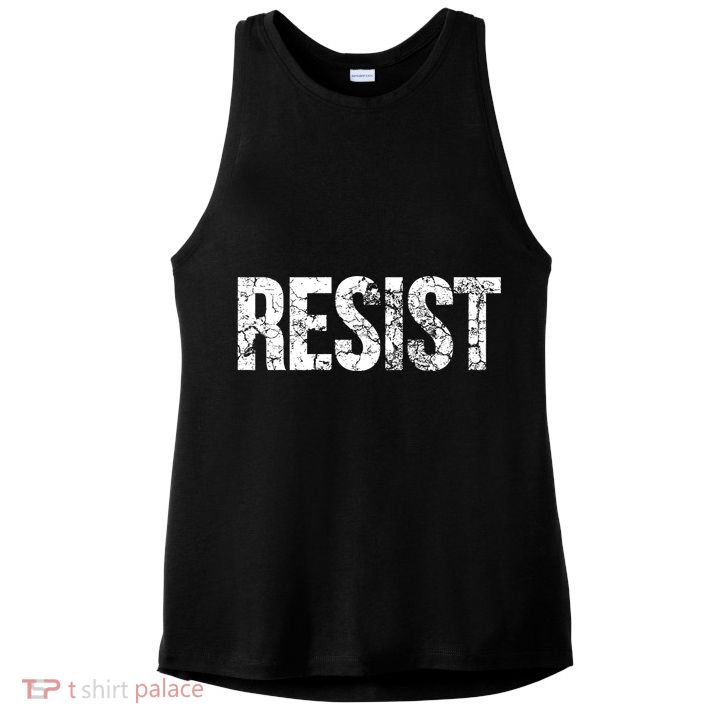 Resist United States of America Rebel Political Resistance Ladies PosiCharge Tri-Blend Wicking Tank
