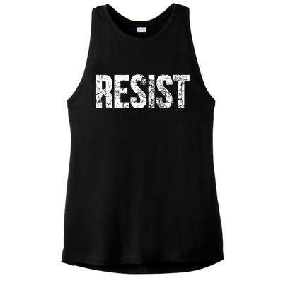 Resist United States of America Rebel Political Resistance Ladies PosiCharge Tri-Blend Wicking Tank