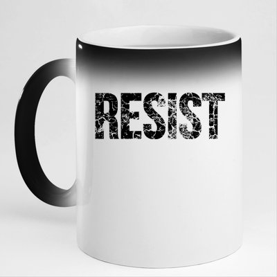 Resist United States of America Rebel Political Resistance 11oz Black Color Changing Mug