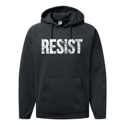 Resist United States of America Rebel Political Resistance Performance Fleece Hoodie