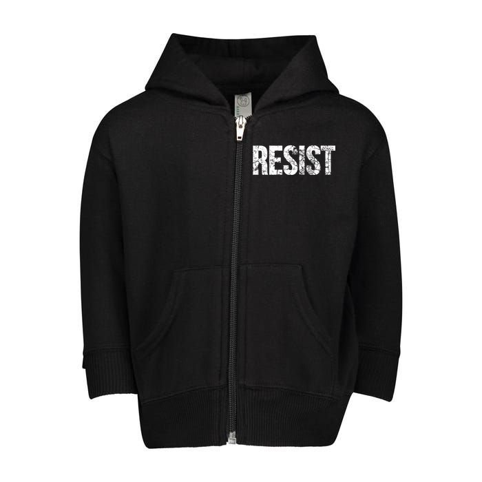 Resist United States of America Rebel Political Resistance Toddler Zip Fleece Hoodie