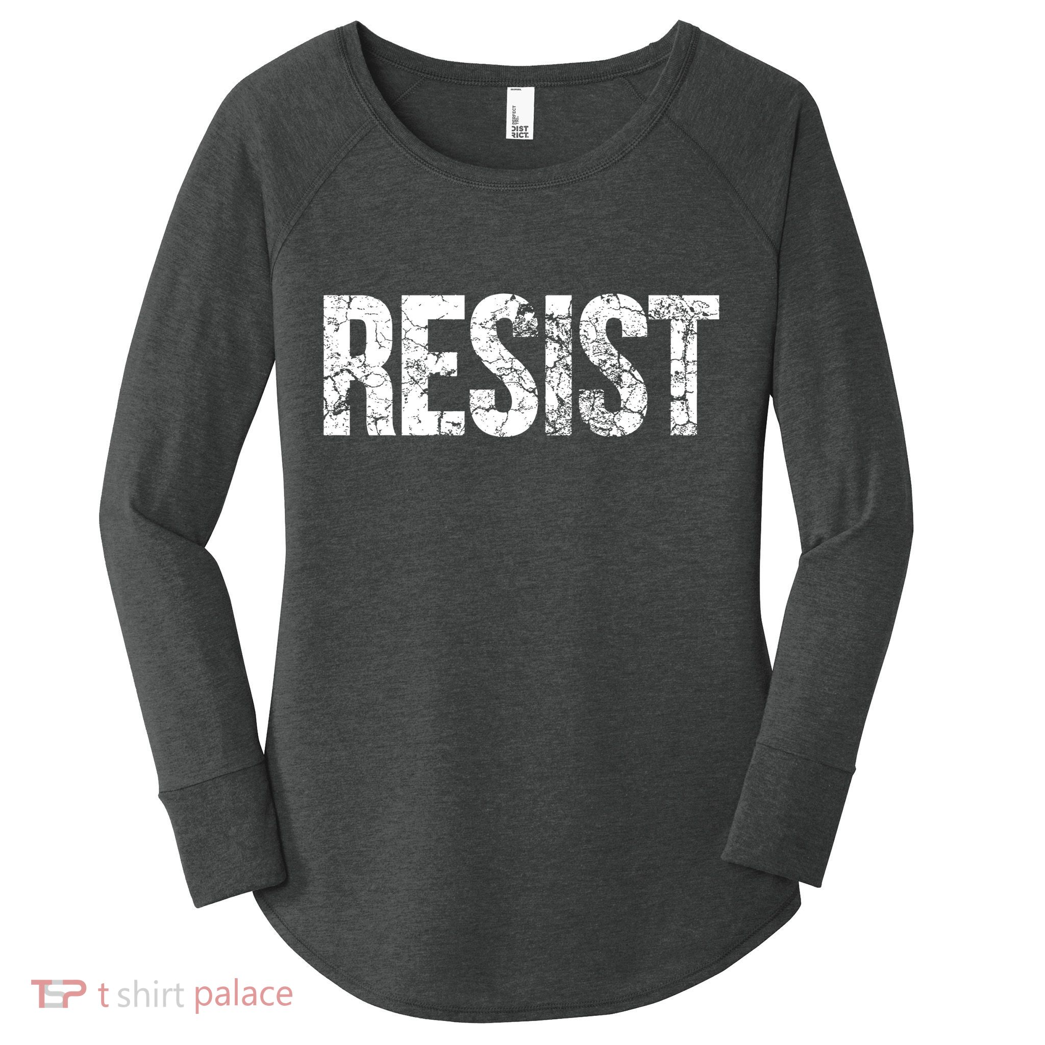 Resist United States of America Rebel Political Resistance Women's Perfect Tri Tunic Long Sleeve Shirt