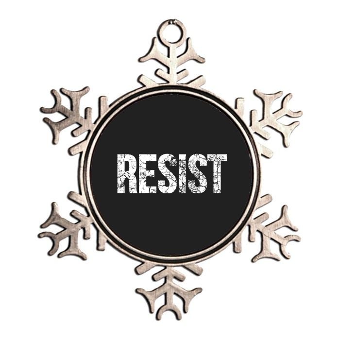 Resist United States of America Rebel Political Resistance Metallic Star Ornament