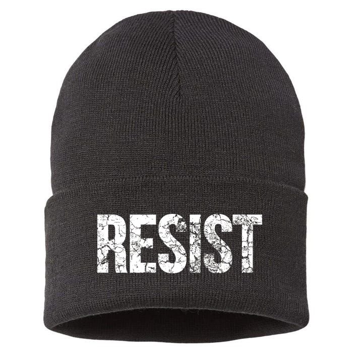 Resist United States of America Rebel Political Resistance Sustainable Knit Beanie