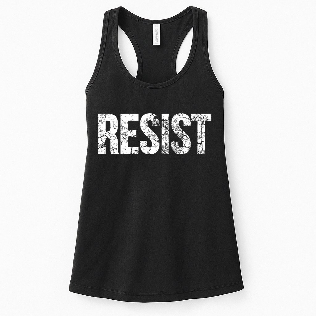 Resist United States of America Rebel Political Resistance Womens Tank Top
