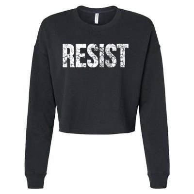 Resist United States of America Rebel Political Resistance Cropped Pullover Crew