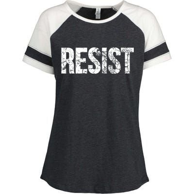 Resist United States of America Rebel Political Resistance Enza Ladies Jersey Colorblock Tee