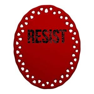 Resist United States of America Rebel Political Resistance Ceramic Oval Ornament