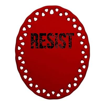 Resist United States of America Rebel Political Resistance Ceramic Oval Ornament