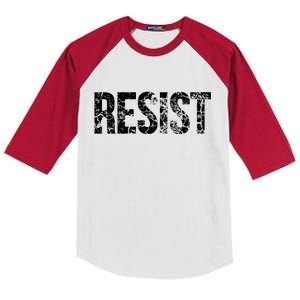 Resist United States of America Rebel Political Resistance Kids Colorblock Raglan Jersey