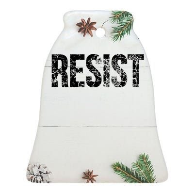 Resist United States of America Rebel Political Resistance Ceramic Bell Ornament