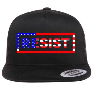 Resist USA Flat Bill Trucker Hat