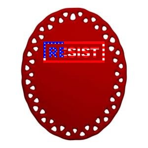 Resist USA Ceramic Oval Ornament