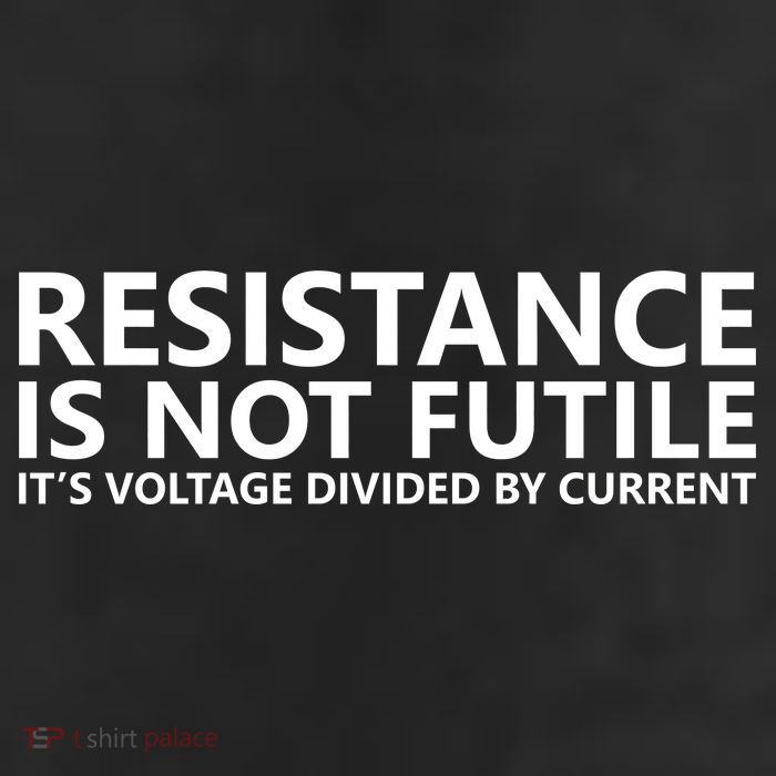 Resistance Is Not Futile It's Voltage Divided By Current 7 Panel Mesh Trucker Snapback Hat
