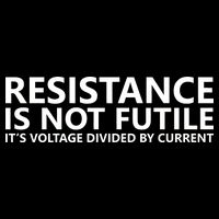 Resistance Is Not Futile It's Voltage Divided By Current Drawstring Bag