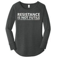 Resistance Is Not Futile It's Voltage Divided By Current Women's Perfect Tri Tunic Long Sleeve Shirt