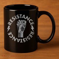Resistance Robot Fist 11oz C Handle Ceramic Mug