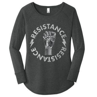 Resistance Robot Fist Women's Perfect Tri Tunic Long Sleeve Shirt