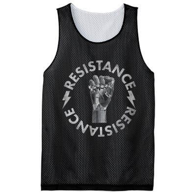 Resistance Robot Fist Mesh Reversible Basketball Jersey Tank