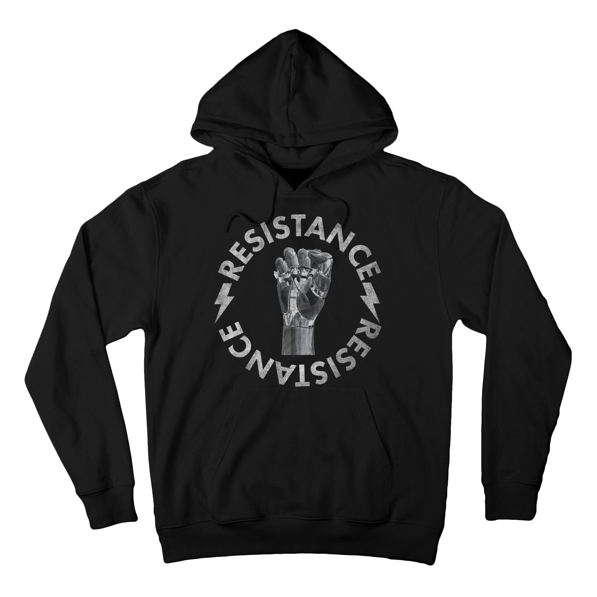 Resistance Robot Fist Tall Hoodie