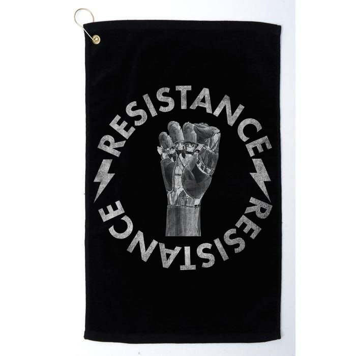 Resistance Robot Fist Golf Towel