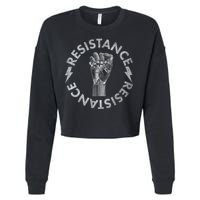 Resistance Robot Fist Cropped Pullover Crew
