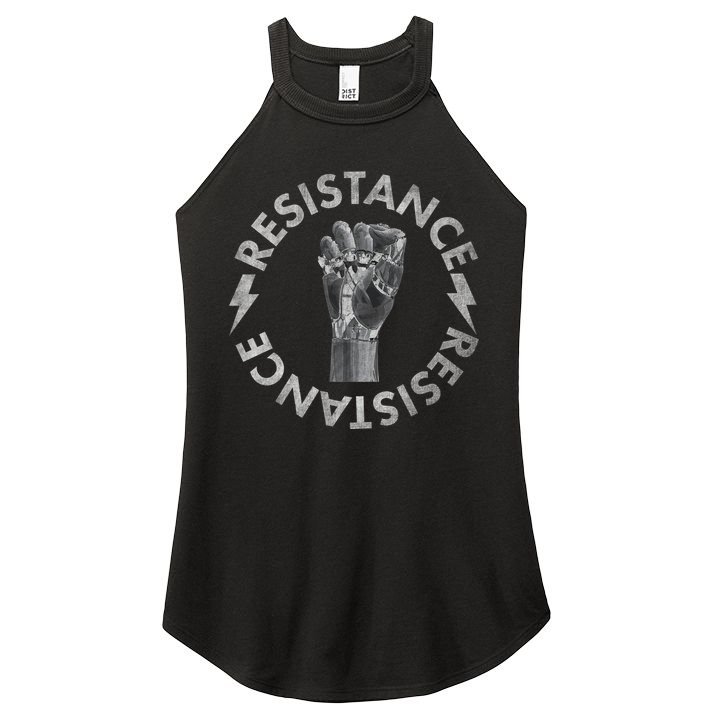 Resistance Robot Fist Women's Perfect Tri Rocker Tank