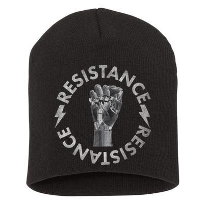 Resistance Robot Fist Short Acrylic Beanie