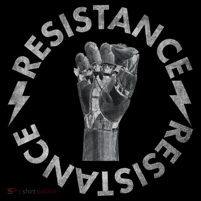 Resistance Robot Fist Zip Tote Bag