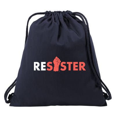 Resister Resist Fist Drawstring Bag