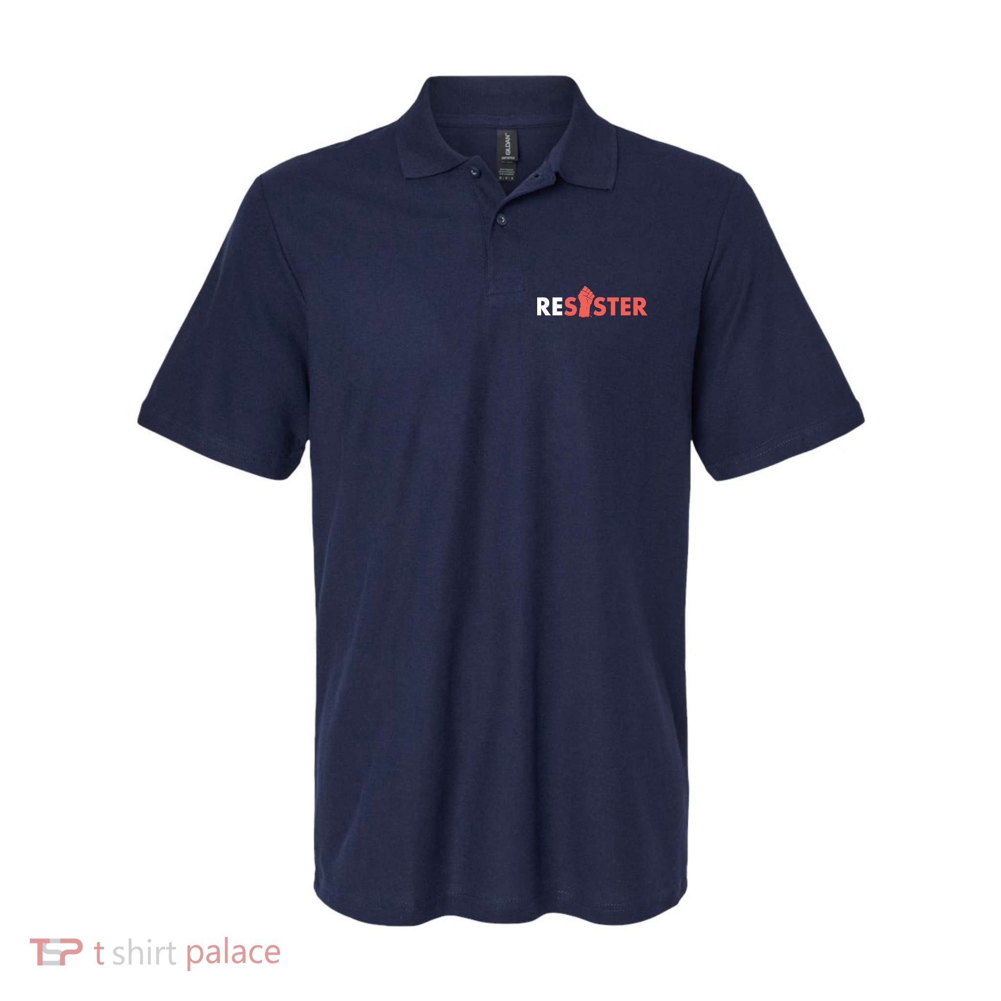 Resister Resist Fist Softstyle Adult Sport Polo