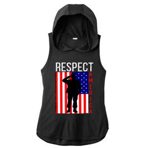 Respect America Ladies PosiCharge Tri-Blend Wicking Draft Hoodie Tank