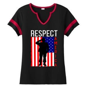 Respect America Ladies Halftime Notch Neck Tee